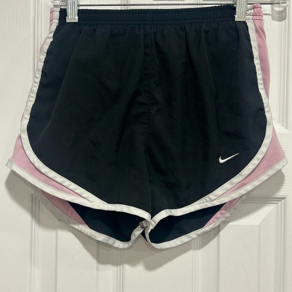 Nike Black and Pink Athletic Shorts Lightweight Design